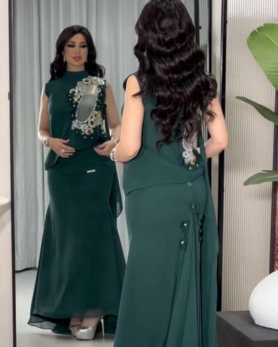 فستان سهره انيق خامه كريب استرتش