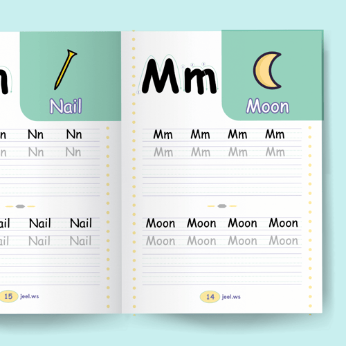 كراسة تعليم الحروف الإنجليزية