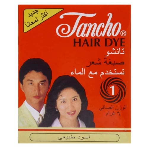 صبغة تانشو للشعر أسود طبيعي 6 جم