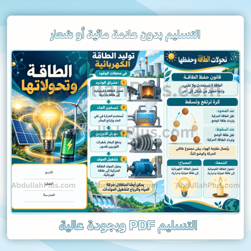 مطوية الطاقة وتحولاتها - علوم م2 ف1 pdf