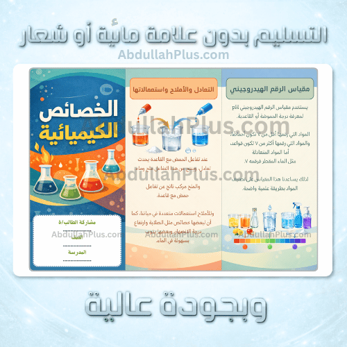 مطوية الخصائص الكيميائية - علوم ب6 ف2 PDF