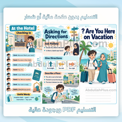 مطوية Are You Here on Vacation - انجليزي م2 ف1 pdf
