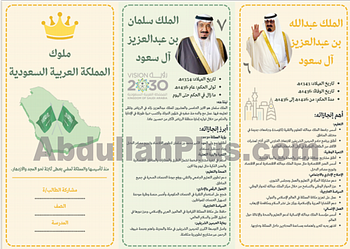 مطوية ملوك المملكة العربية السعودية - صيغة PDF جاه...