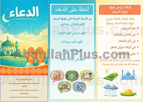 مطوية الدعاء - دراسات اسلامية PDF