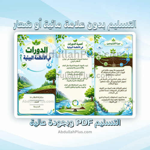 مطوية الدورات في الأنظمة البيئية - علوم ب5 ف1 PDF
