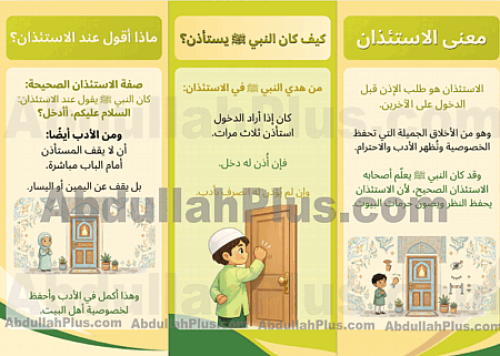 مطوية استئذان النبي صلى الله عليه وسلم - الدراسات...