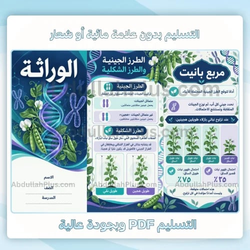 مطوية الوراثة - علوم م3 ف1 pdf