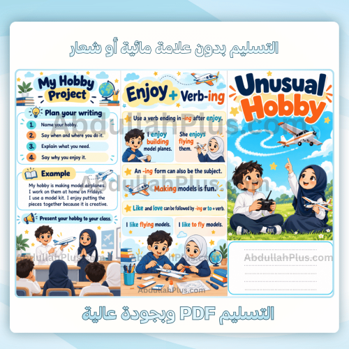 مطوية Unusual Hobby - انجليزي م2 ف1 pdf