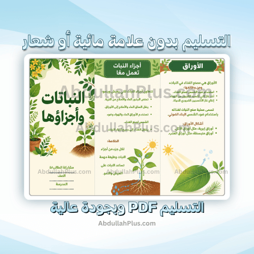 مطوية النباتات وأجزاؤها - علوم ب3 ف1 PDF