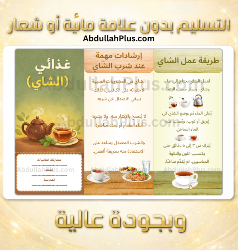 غذائي الشاي - المهارات الحياتية والأسرية ب6 ف2 PDF