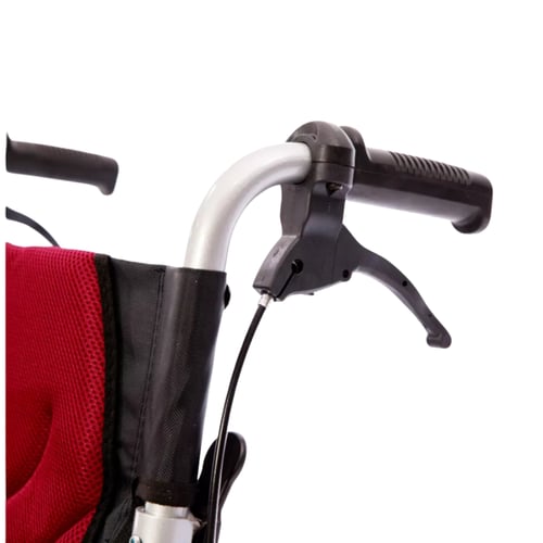 كرسي متحرك طبي ألمنيوم قابل للطي KY868LAJ-A-46 أحم...