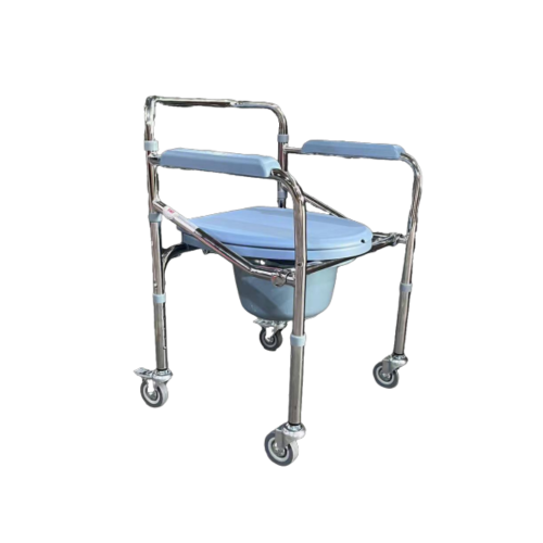 كرسي حمام طبي متحرك قابل للطي KY696 | بعجلات ومقعد...