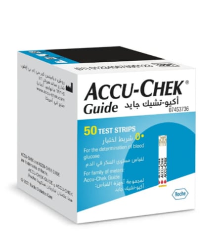 شريط قياس السكر اكيو تشيك جايد ACCU - CHEK GUIDE