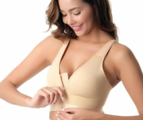 حمالة صدر بسحاب بعد العمليات الجراحية لتكبير الثدي...