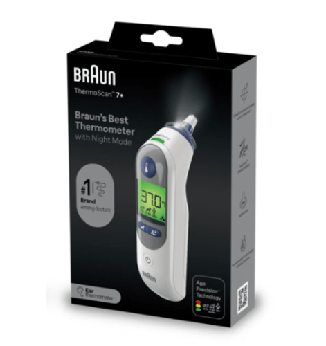 مقياس حرارة الأذن والجبهة براون ثيرموسكان 7+ رقمي...