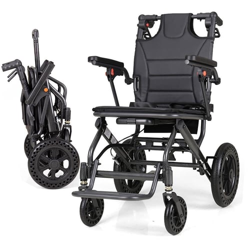 كرسي متحرك يدوي كاربون فايبر خفيف – 8 كجم