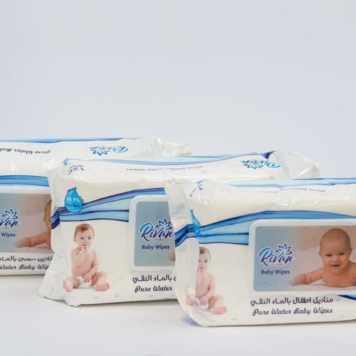 ريفان مناديل مبللة للأطفال بالماء النقي 120 منديل...