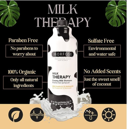 شامبو الحليب الكريمي Milk Therapy – Morphose Pro 1...