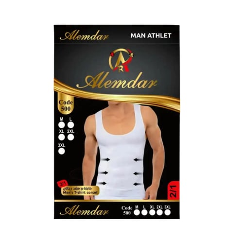 Alemdar تيشيرت رجالي ضاغط لتنسيق الجسم – مشد بطن ر...