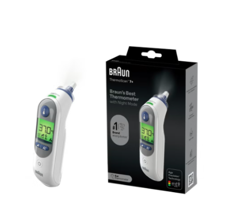 مقياس حرارة الأذن والجبهة براون ثيرموسكان 7+ رقمي...