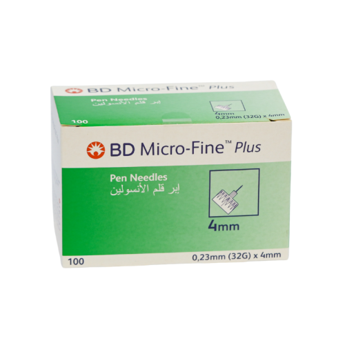 إبر أقلام أنسولين أصلية BD Micro-Fine Plus 4mm للا...