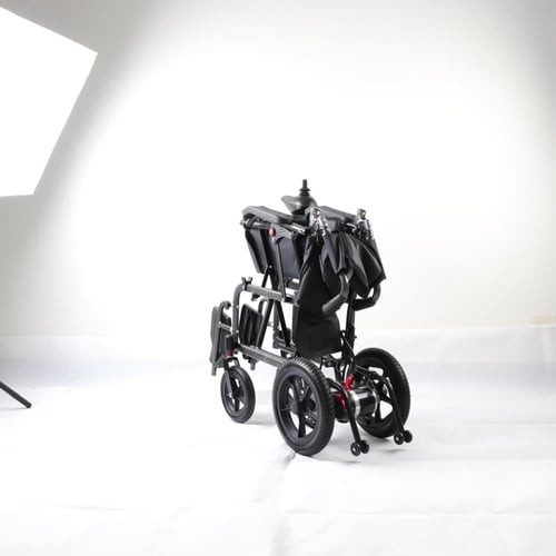 كرسي كهربائي متنقل قابل للطي خفيف 23 كجم ببطارية ل...