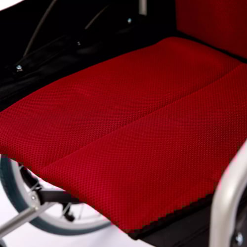 كرسي متحرك طبي ألمنيوم قابل للطي KY868LAJ-A-46 أحم...