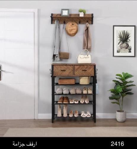 خزانة أحذيه مع رف تعليق