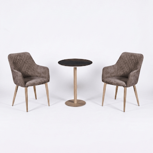 طقم كافيه "رويال دايموند" – طاولة سيراميك مع كرسيي...