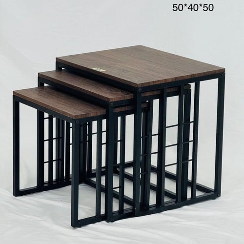 طاولات خدمة خشب مدرج 3قطع