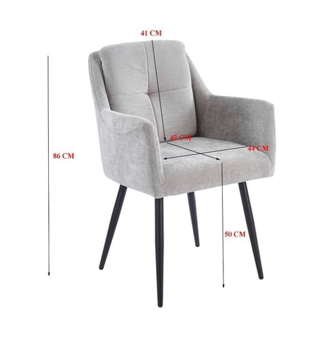 كرسي مخمل مع مسند ذراعيين