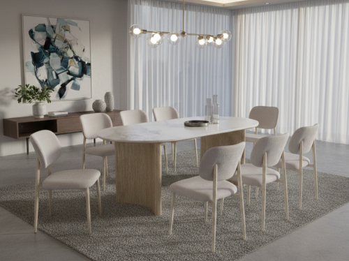 طاولة طعام سيراميك مودرن8كراسي