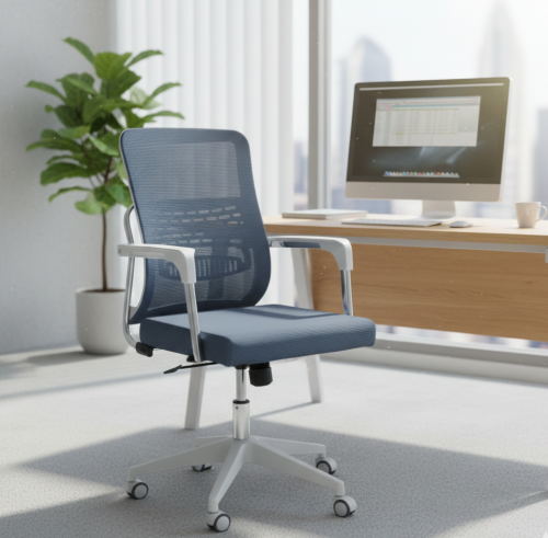 كرسي مكتب مريح بظهر شبكي متحرك مودرن