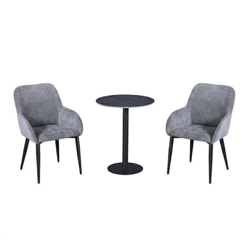 طقم كافيه "إليجانس" – طاولة سيراميك مع كرسيين بتصم...