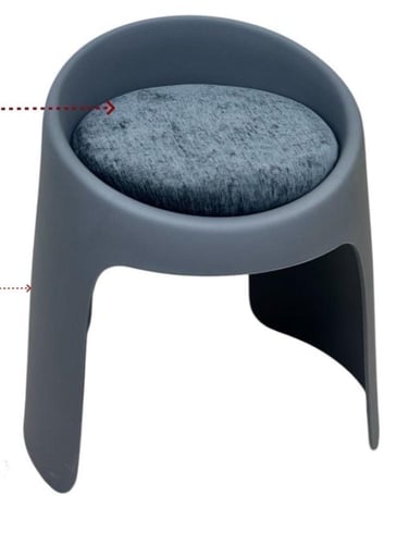 مقعد زينة بسيط قابل للتكديس