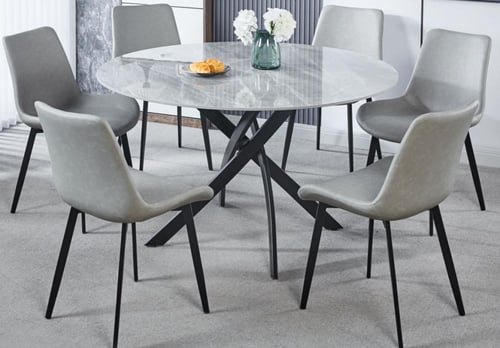 طاولة طعام سيراميك 6كراسي