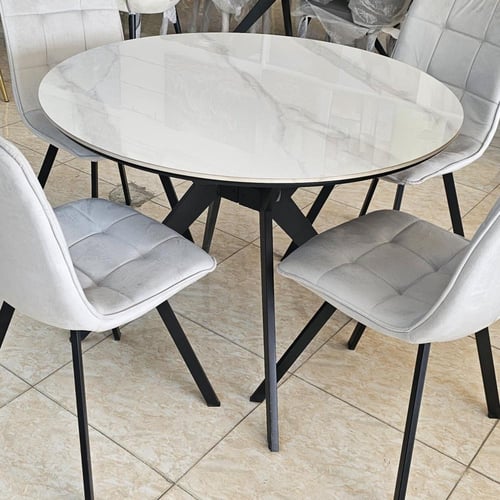 طاولة طعام سيراميك 4كراسي