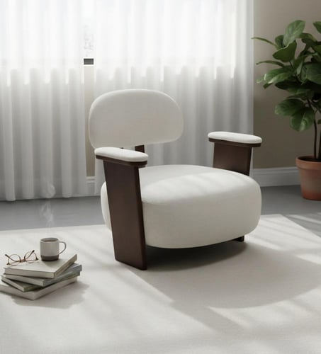 كرسي استرخاء لاونج بهيكل خشبي مودرن