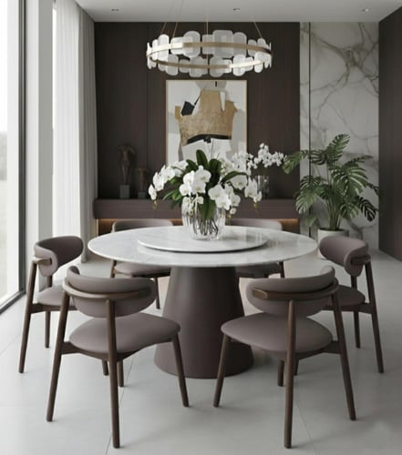 طاولة طعام فاخره 6كراسي