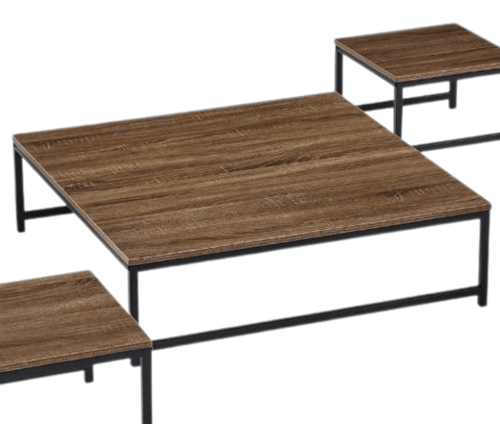 طقم طاولات قهوة وشاي أرضية خشب 5 قطع مودرن