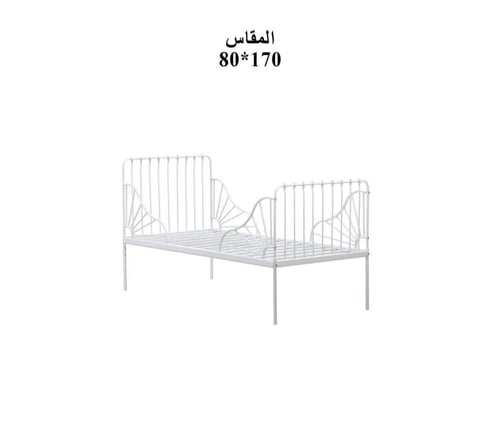 سرير حديدتصميم سويدي مفرد 80×170 سم