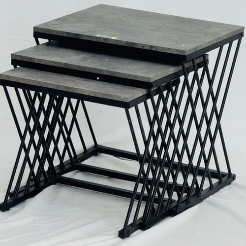 طاولات خدمة خشب مدرج 3قطع