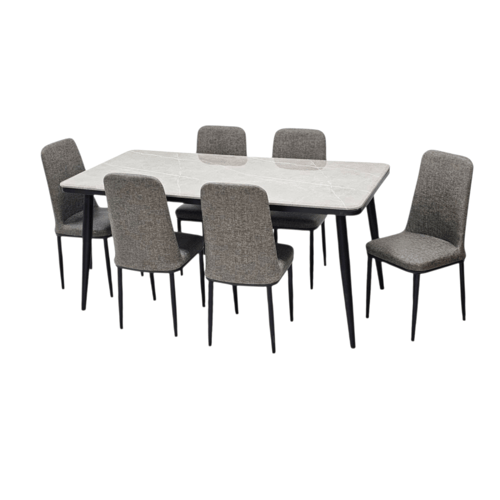 طقم طاولة طعام رخام 6 كراسي مودرن