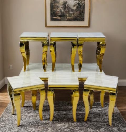 طاوله طقم ملكي ذهبي