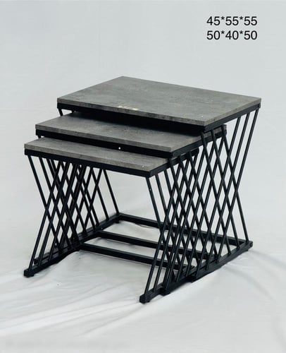 طاولات خدمة خشب مدرج 3قطع