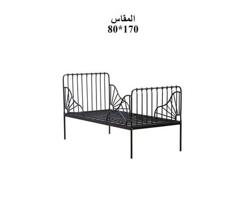 سرير حديدتصميم سويدي مفرد 80×170 سم