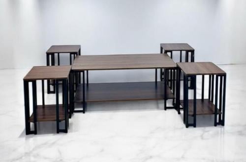 طقم طاوله قهوة خشبيه خمس قطع دورين