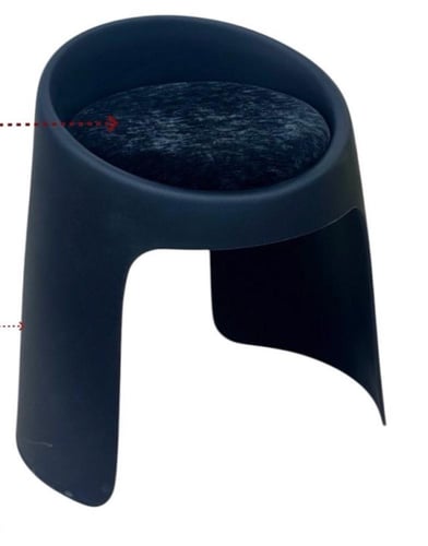 مقعد زينة بسيط قابل للتكديس