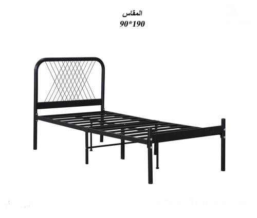سرير معدني أسود