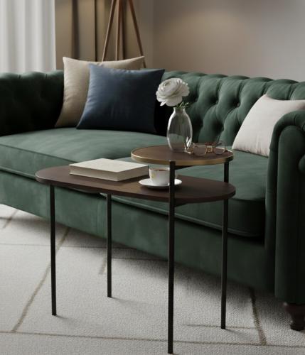 طاولة خدمة خشب مزدوجة